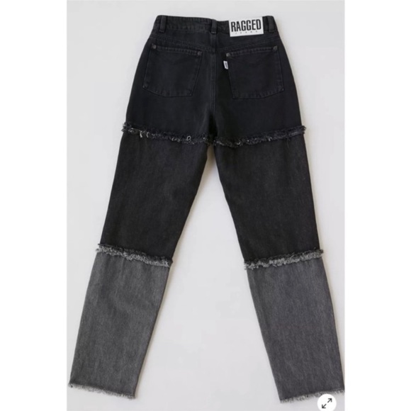 RAGGED PRIEST - 3 PANEL BLACK AND GRAY JEANS in size 26 - Picture 3 of 7
